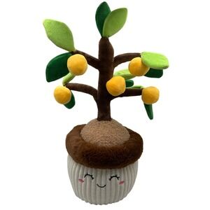 PlantPals Buddies 18.5" Plush Standing Potted Lemon Tree Cute Face Kawaii NWOT